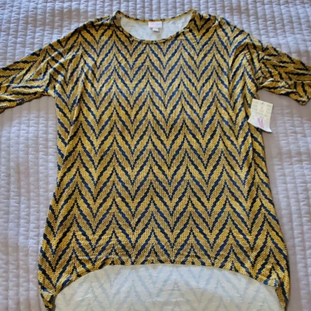 Lularoe Irma size Medium NWT Yellow and blue